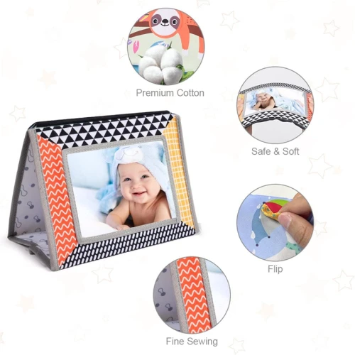 AOLSO carte senzorială contrastantă OGLINDĂ jucărie de dentiție