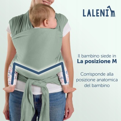 LALENI eșarfă elastică pentru purtarea bebelușului până la 15kg