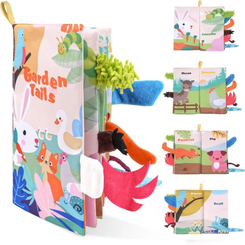 VICLOON Garden Tails carte senzorială cu agățătoare 6luni+
