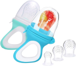MELARQT inel de dentiție și recipient pentru fructe pentru copii 3-12 luni 2 bucăți 6 tetine