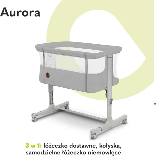 LIONELO AURORA 3 în 1 pătuț atașabil reglabil