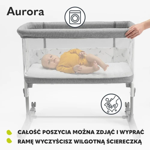 LIONELO AURORA 3 în 1 pătuț atașabil reglabil