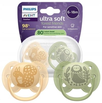 PHILIPS AVENT Ultra Soft Forest Friends suzete x 2 6-18 luni