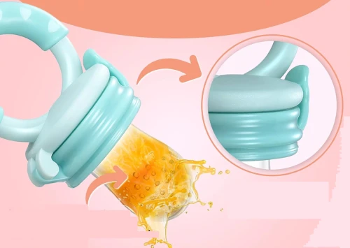 BEBI BORN inel gingival distribuitor de fructe pentru copii 3-24 luni 3 tetine