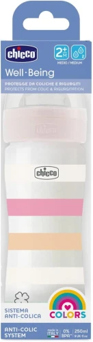 CHICCO Well-Being biberon 250ml 2m+ flux mediu