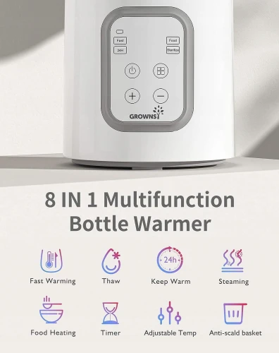 GROWNSY 8în1 sterilizator și încălzitor pentru biberoane