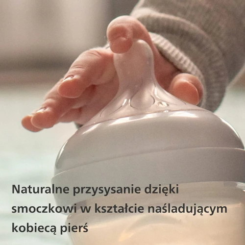 PHILIPS AVENT Natural Response set 3 biberoane DIN STICLĂ + suzetă