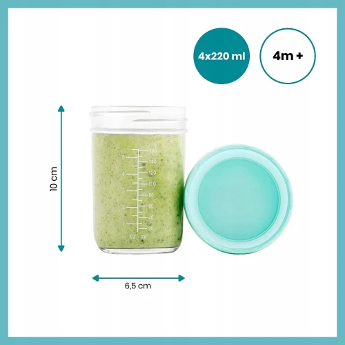 BABYMOOV Babybols recipiente DIN STICLĂ 4x220ml