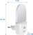 REER NightGuide lampă de veghe LED pentru priză, senzor de întuneric 6 x 9,5 cm
