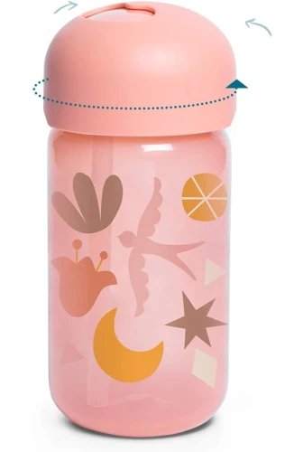 SUAVINEX Straw Trainer Cup cană antistropire cu pai 340 ml 18 m+