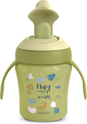 SUAVINEX Learning Cup cană de învățare anti-picurare cu gură rigidă 200 ml 6 luni+