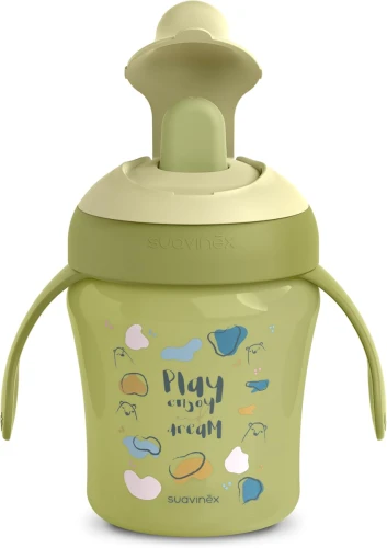 SUAVINEX Learning Cup cană de învățare anti-picurare cu gură rigidă 200 ml 6 luni+