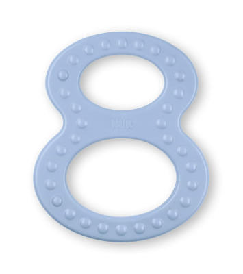 NUK inel de dentiție din silicon 2 bucăți 6,5 x 8 cm 0+