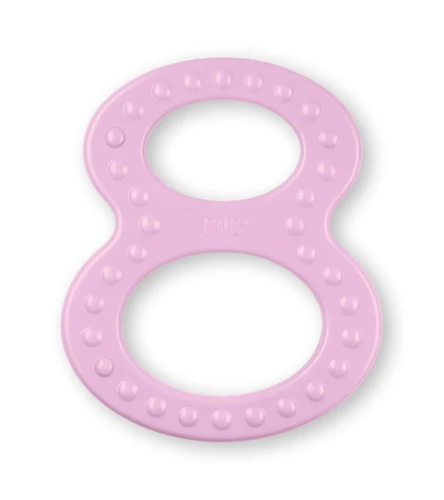 NUK inel de dentiție din silicon 2 bucăți 6,5 x 8 cm 0+