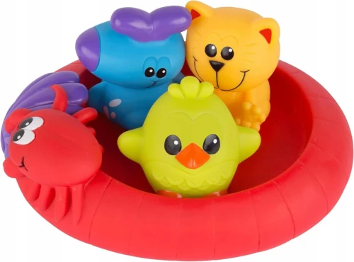 PLAYGRO Splash and Float jucării de baie din cauciuc 6 m+ 4 piese