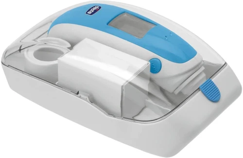 CHICCO Comfort Quick termometru fără contact pentru ureche + 20 capace și husă