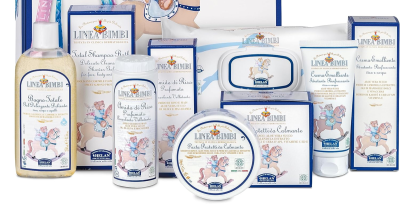 HELAN Linea Bimbi set îngrijire copil ȘAMPON CREME PUDRĂ ȘERVEȚELE