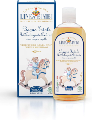 HELAN Linea Bimbi set îngrijire copil ȘAMPON CREME PUDRĂ ȘERVEȚELE