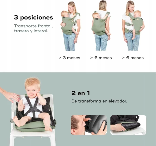 BABYMOOV MOOV&BOOST marsupiu ergonomic și înălțător 2în1