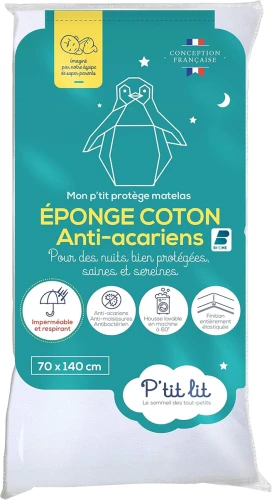 P'TIT LIT protecție impermeabilă pentru saltea 70x140 antiacarieni