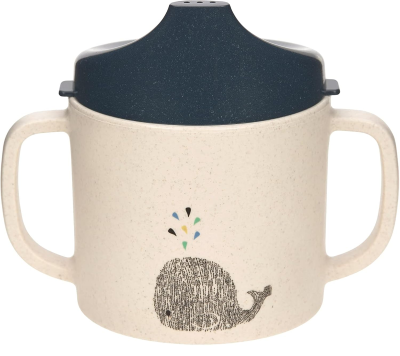 LASSIG Sippy Cup Little Water Whale cană cu cioc 150 ml 6 luni+