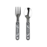 SET DE TACĂMURI PENTRU COPII A0100 METALIC GRI linguriță și furculiță
