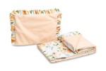 SET PENTRU CĂRUCIOR VELVET CU VOLANĂ BUJOR PIERSIC