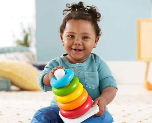 FISHER-PRICE Rock-a-Stack piramidă cu 5 inele 21 cm