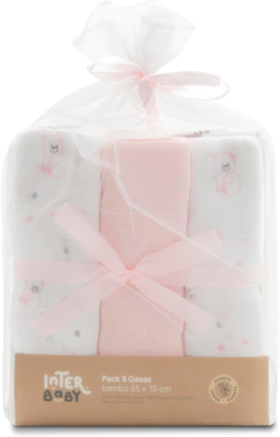 INTERBABY scutece din bambus pentru schimbat, 55 x 70 cm, set 3 bucăți