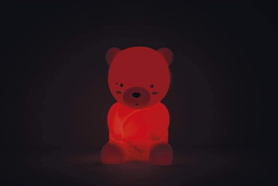 Lampă de veghe LED din silicon KALOO, 3 culori, 18 cm, URSULEȚ