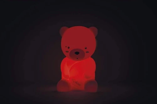 Lampă de veghe LED din silicon KALOO, 3 culori, 18 cm, URSULEȚ
