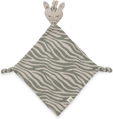 HAUCK Cuddle N Play păturică muselină confortabilă jucărie de pluș 25 x 25 cm ZEBRA SAGE