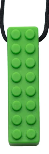 TILCARE Colier de mestecat, jucărie de ros calmantă 1,8 x 6,4 cm VERDE