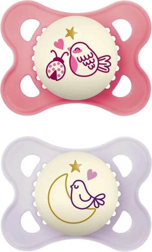 MAM ORIGINAL NIGHT suzetă liniștitoare x2 2-6m CAUCIUC