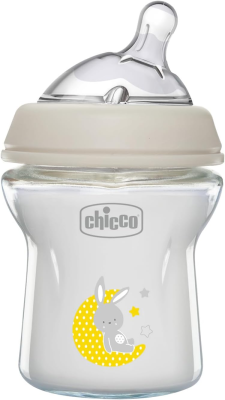 CHICCO NaturalFeeling sticlă din sticlă 150 ml 0+ flux lent