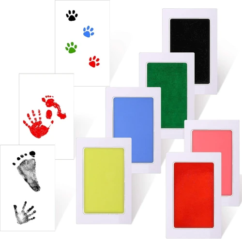 OUTUS 6 perne și 12 foi pentru amprente de mâini și picioare 8 x 12,5 cm
