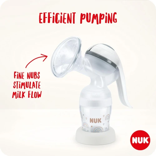 NUK pompă de sân manuală + set biberoane Perfect Match 150ml
