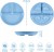 VICLOON farfurie compartimentate cu ventuză x3 + linguriță x2 furculiță x2
