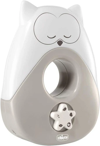 CHICCO Sweet Lights lampă de veghe cu melodii și sunete BUFNIȚĂ 13,5 x 18 cm