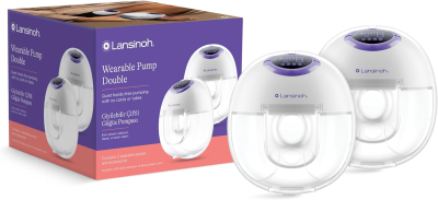 LANSINOH pompă de sân dublă tip scoică HANDS FREE