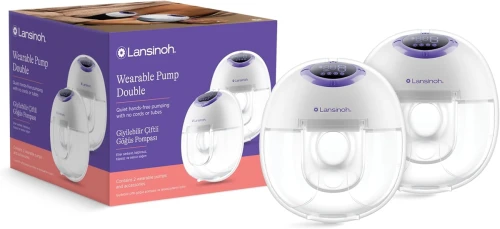 LANSINOH pompă de sân dublă tip scoică HANDS FREE