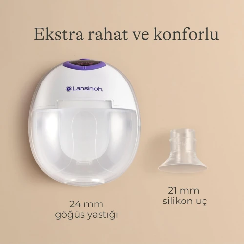 LANSINOH pompă de sân dublă tip scoică HANDS FREE