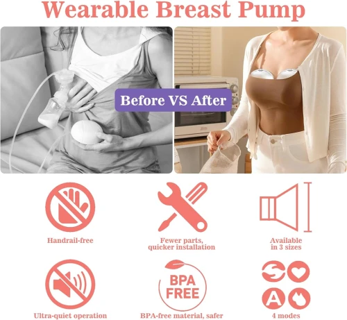 YADOBIG pompă de sân dublă hands free, 4 moduri, fără BPA