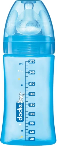 DODIE biberon 270 ml tetină 2 flux mediu 0-6 luni IEPURE