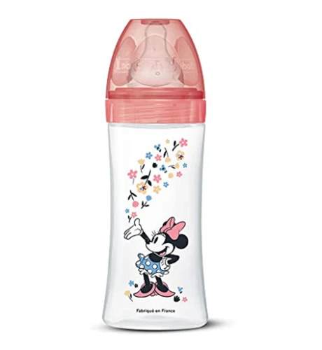 DODIE sticlă 330 ml tetină 3 debit rapid 6 luni+ DISNEY MINNIE