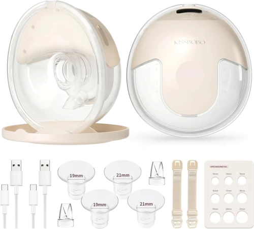 KISSBOBO HANDS-FREE pompă de sân dublă 4 moduri fără BPA