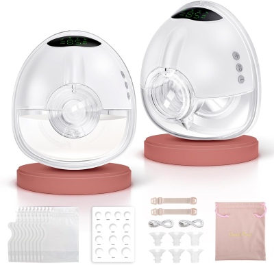 BAEMEE pompă de sân dublă hands free 4 moduri BPA free LED