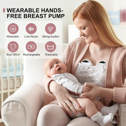 BAEMEE pompă de sân dublă hands free 4 moduri BPA free LED
