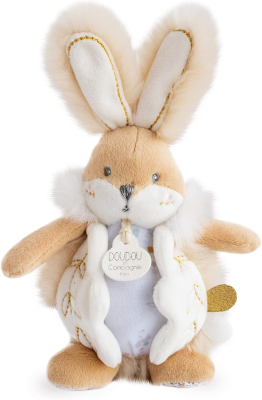 DOUDOU et Compagnie IEPURAȘ jucărie de pluș 20 cm + husă de pluș pentru carte