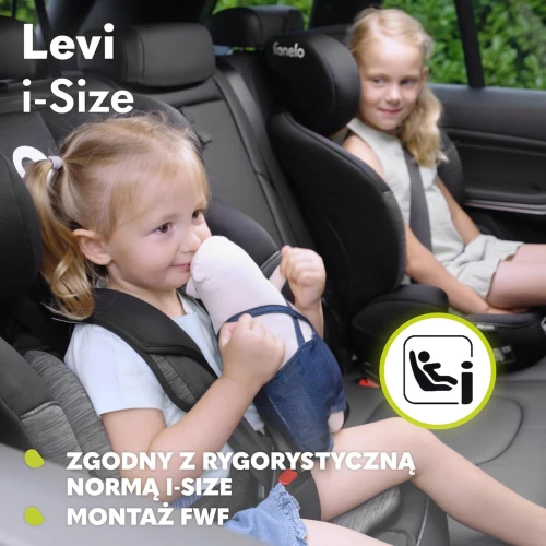 LIONELO Levi i-Size scaun auto gr.1,2 și 3 76-150cm